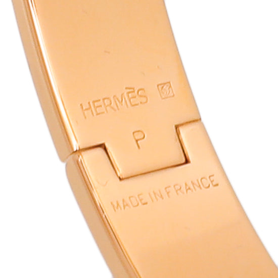 Hermes Orange Clic H Clac Bracelet