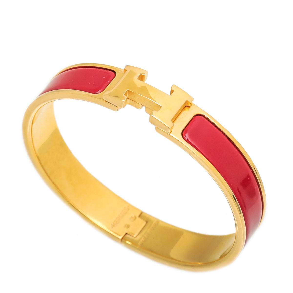Hermes Red Clic H GM Bracelet-Hermes-THE CLOSET