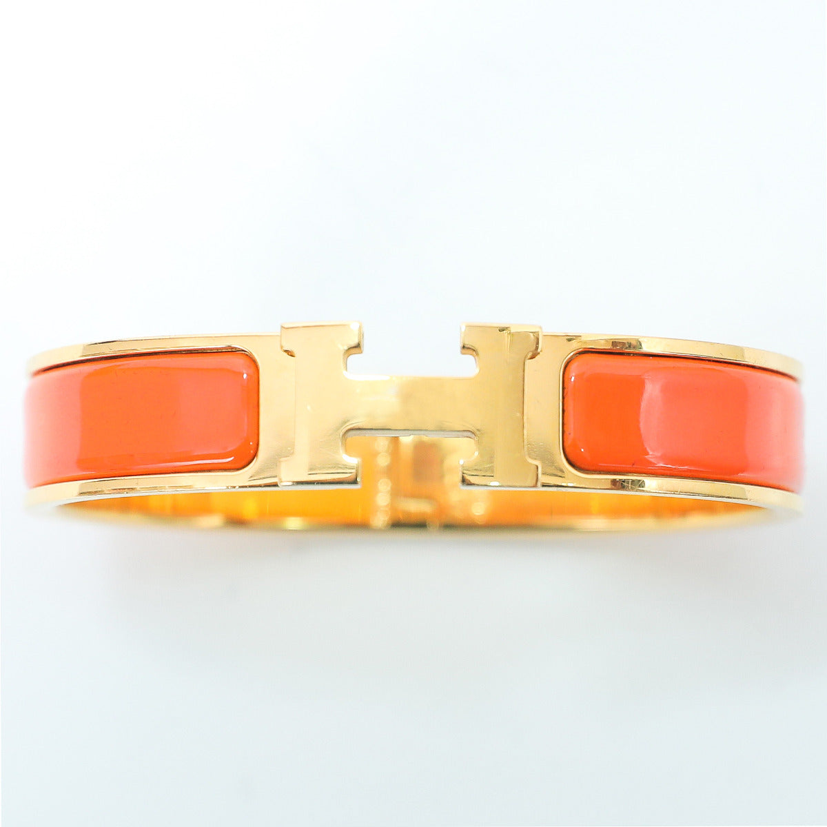 Hermes Orange Clic H Bracelets-Hermes-THE CLOSET
