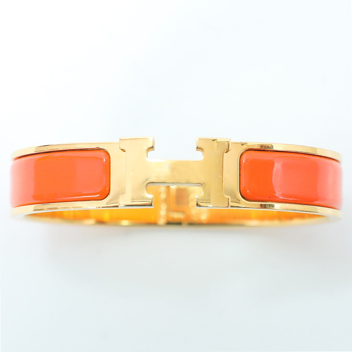 Hermes Orange Clic H Bracelets