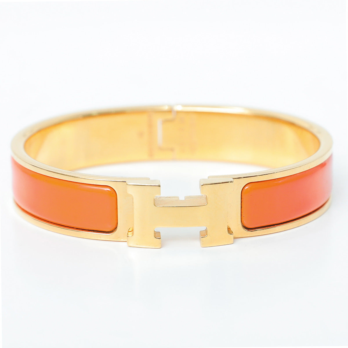 Hermes Orange Clic H Bracelets-Hermes-THE CLOSET