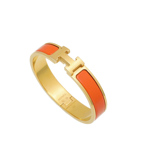 Hermes Orange Clic H PM Bracelet