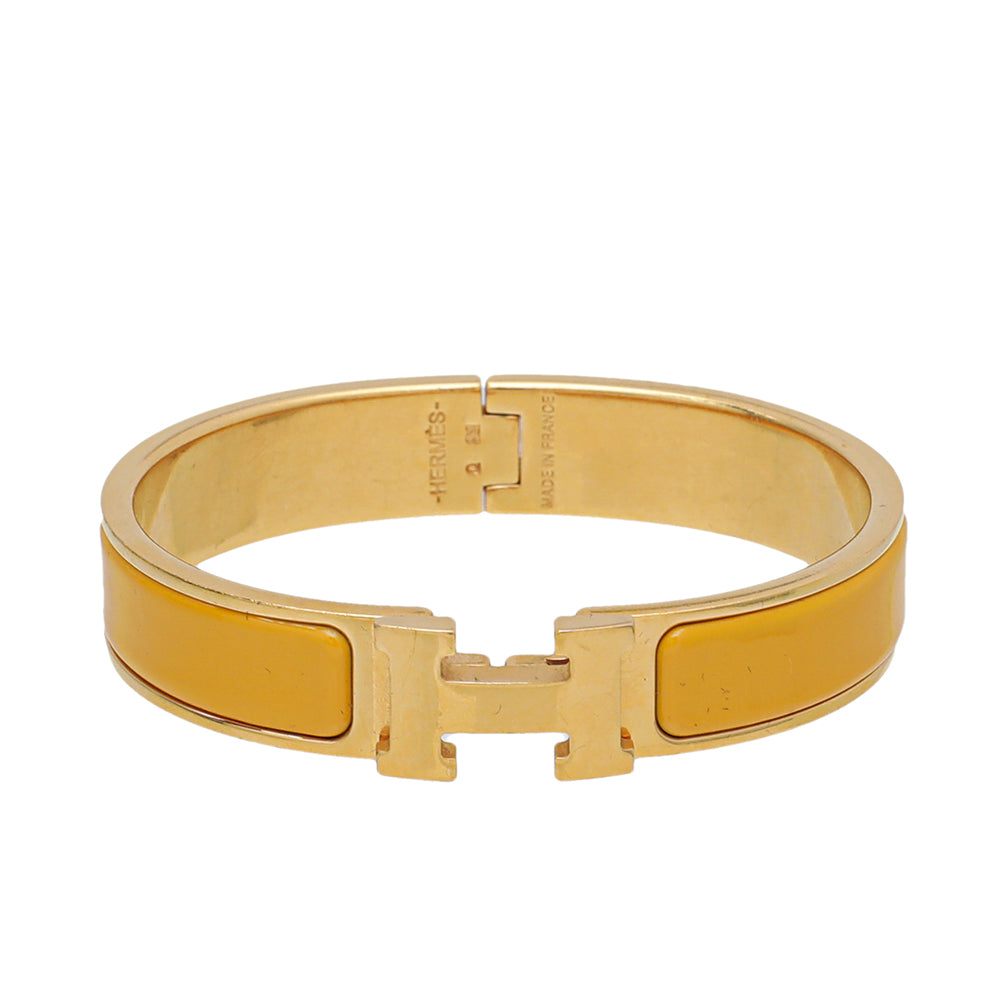 Hermes Yellow Clic H PM Bracelet-Hermes-THE CLOSET