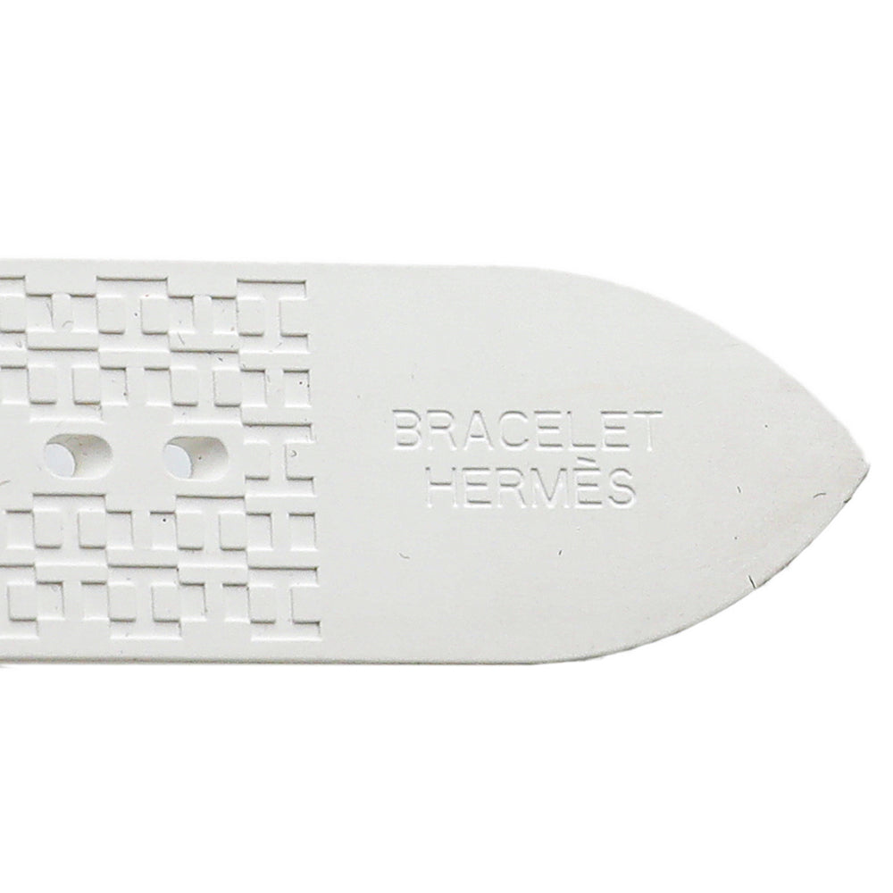 Hermes White Stainless Steel Clipper Chronograph Watch-Hermes-THE CLOSET