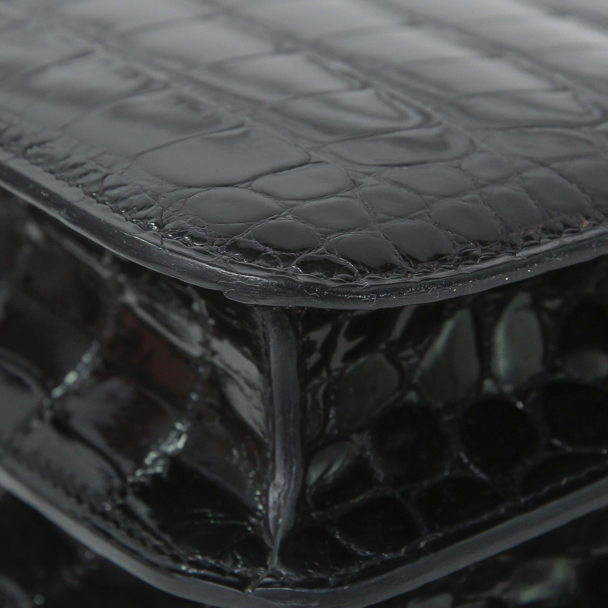 Hermes Black Shiny Alligator Constance 18-Hermes-THE CLOSET