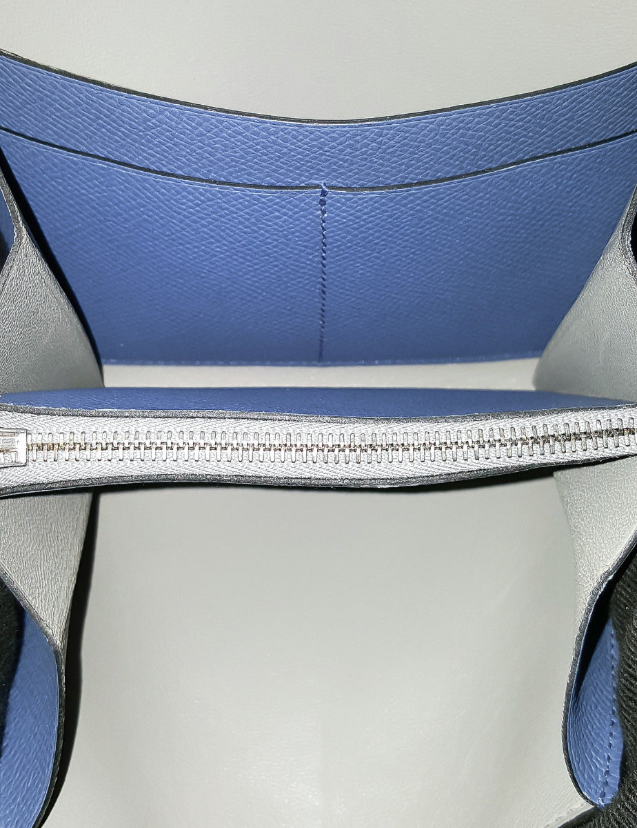 Hermes Bleu Agate-Gris Mouett Constance Compact Wallet-Hermes-THE CLOSET