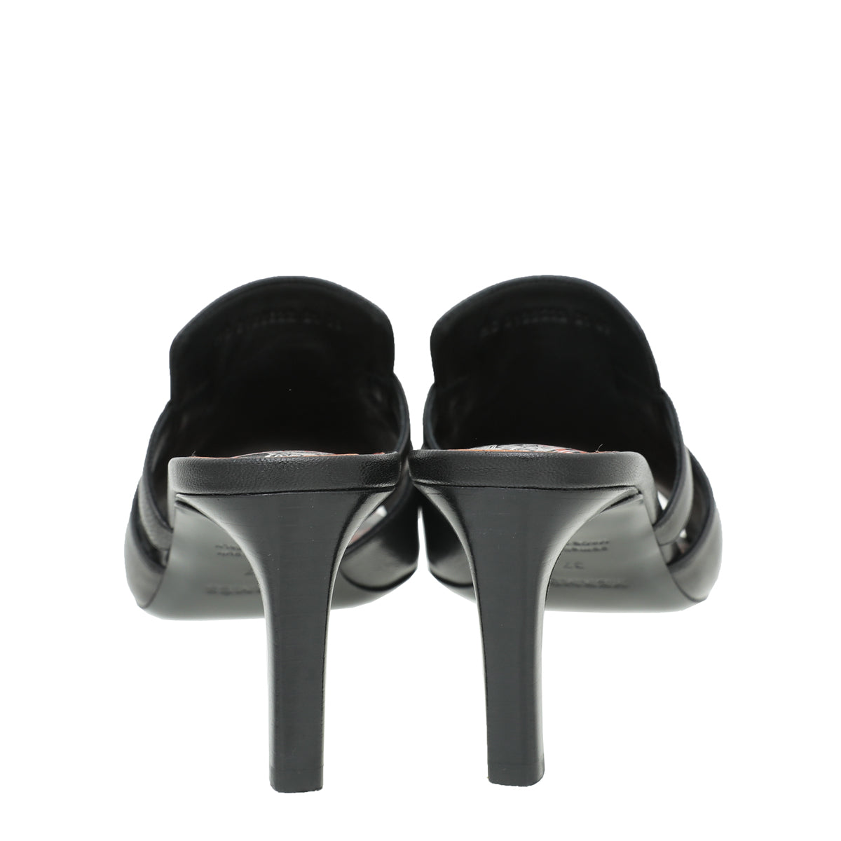 Hermes Noir Cute Mule Sandals 37-Hermes-THE CLOSET