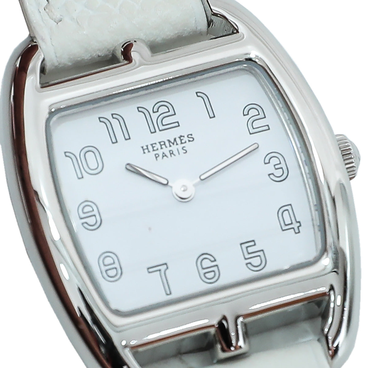 Hermes White Epsom Ladies Cape Watch-Hermes-THE CLOSET