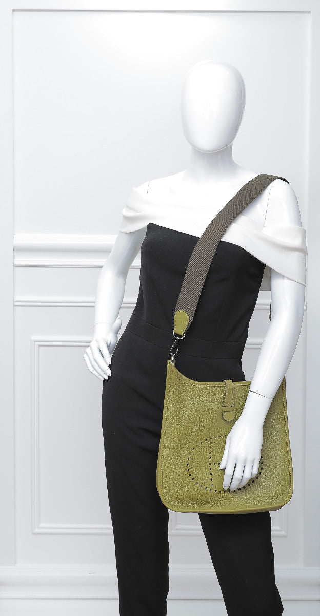 Hermes Chartreuse Green Evelyne Bag-Hermes-THE CLOSET