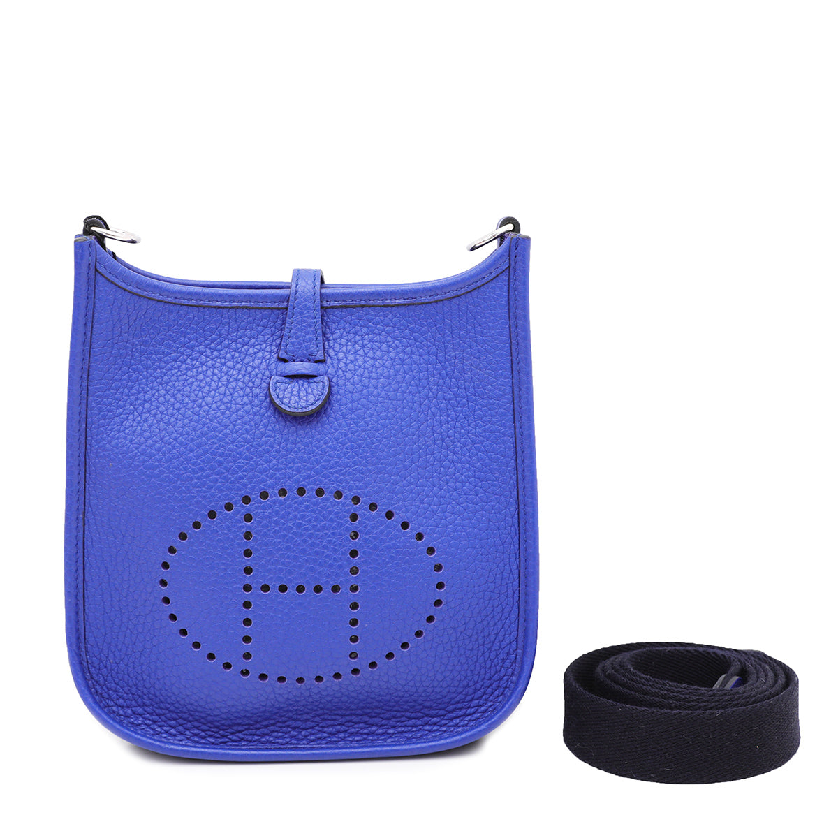 Hermes Electric Blue Clemence Evelyne TPM Bag-Hermes-THE CLOSET