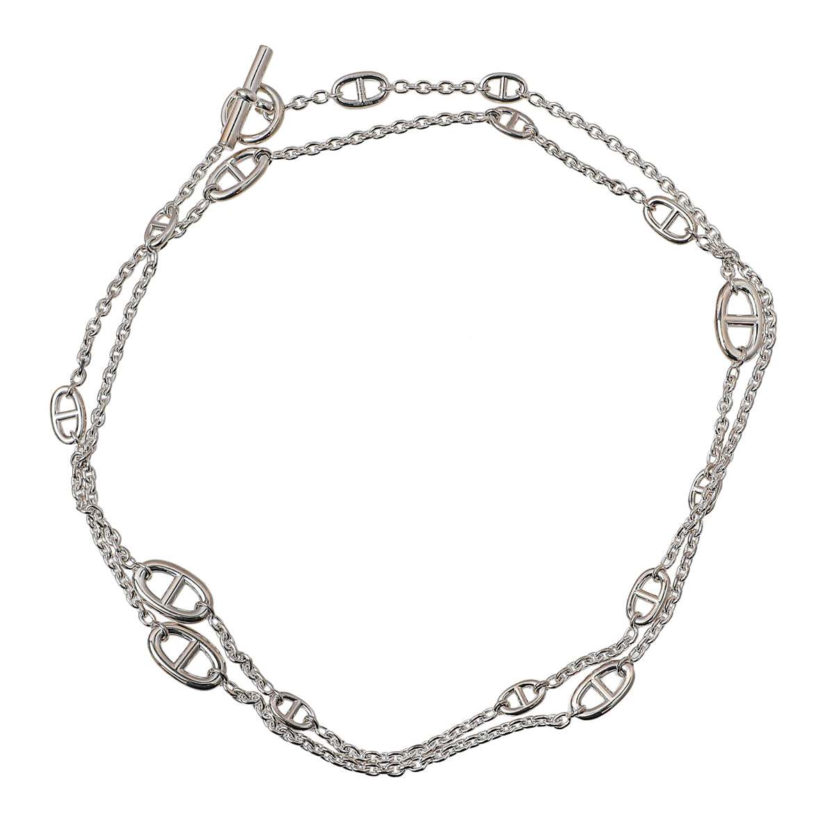 Hermes Sterling Silver Farandole 46 Inch Necklace