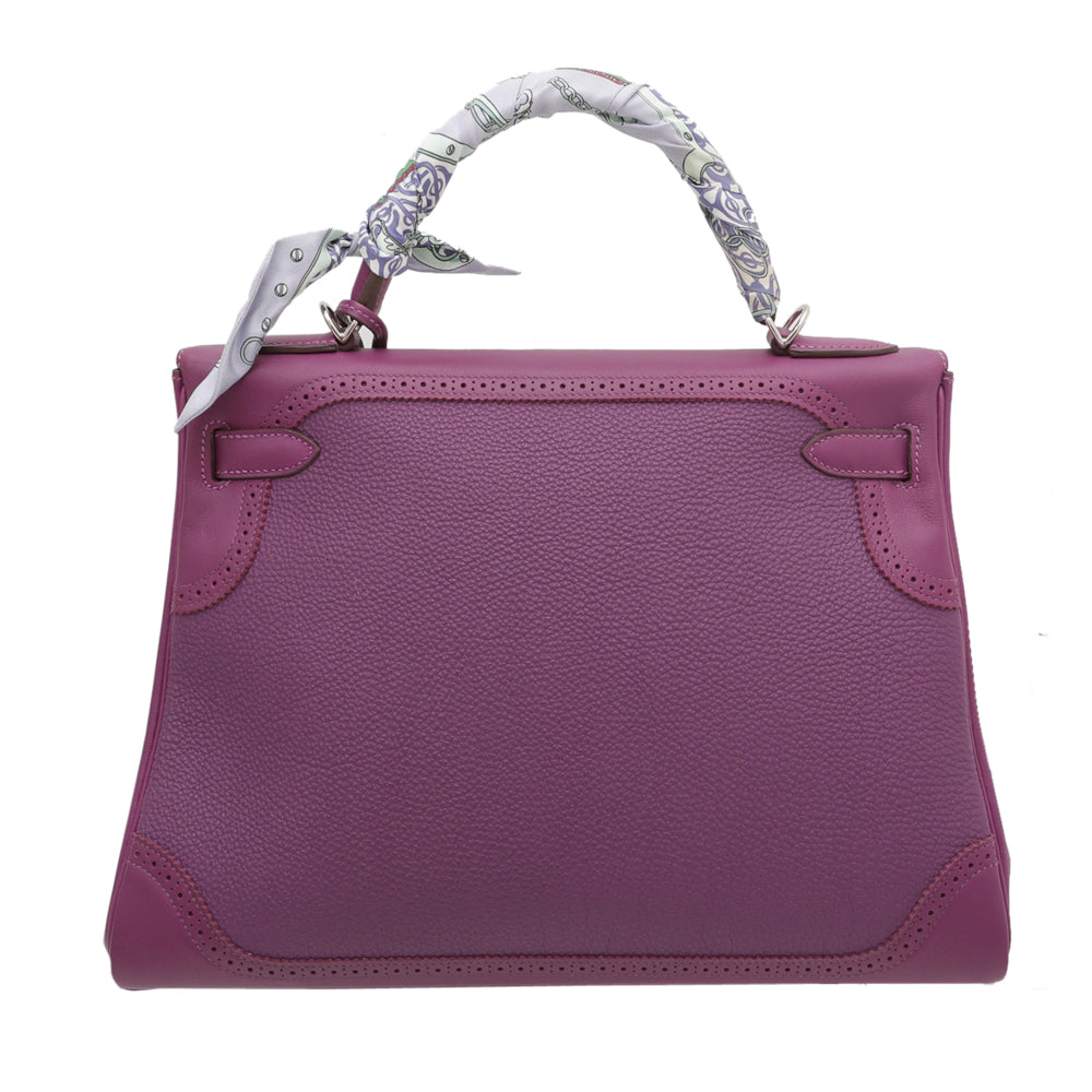 Hermes Anemone Ghillies Kelly 32 Bag W- Twilly-Hermes-THE CLOSET