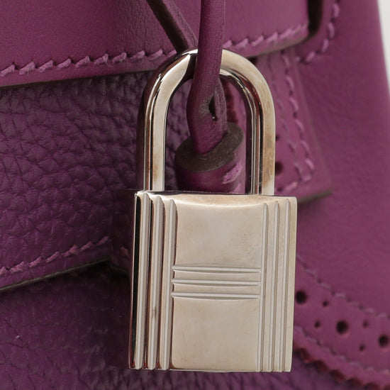 Hermes Anemone Ghillies Kelly 32 Bag W- Twilly
