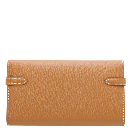 Hermes Gold Kelly Classic Wallet