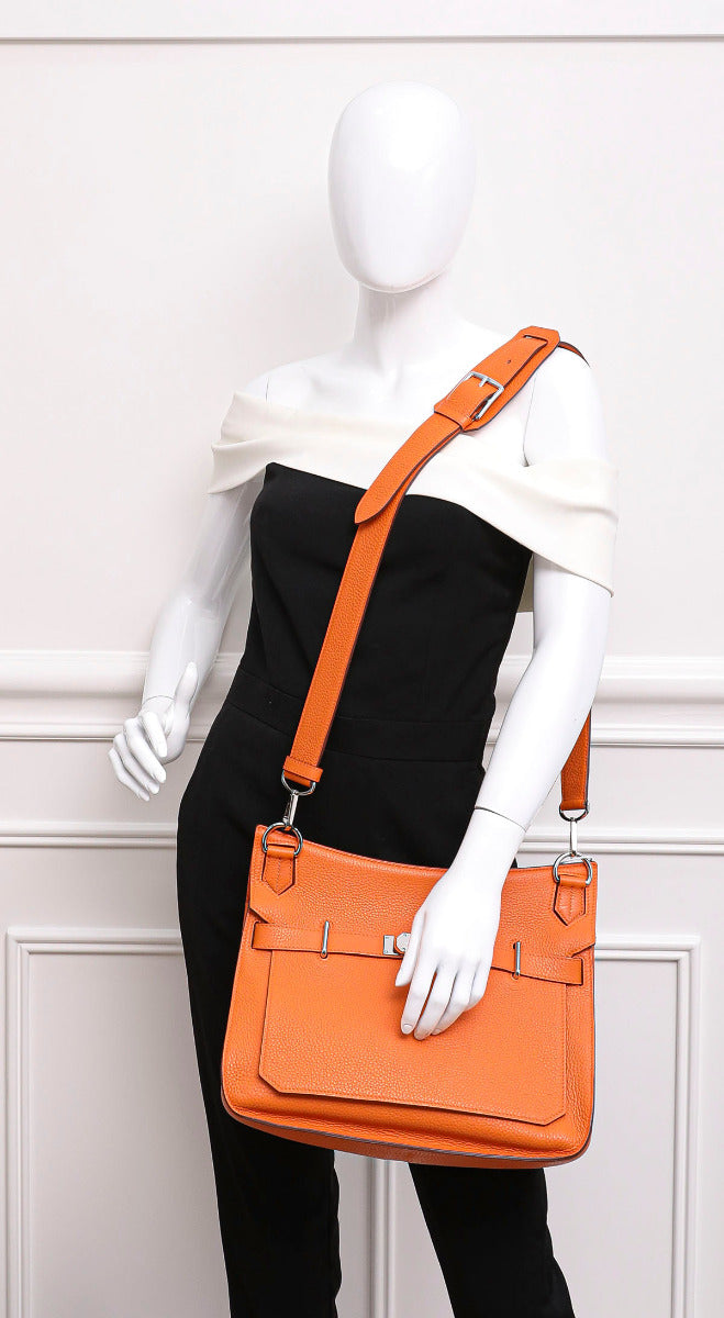 Hermes Orange Gypsiere Bag 34-Hermes-THE CLOSET