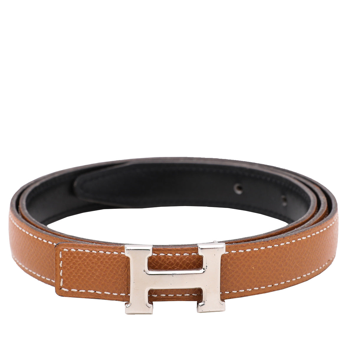 Hermes Bicolor H Buckle Belt 80-Hermes-THE CLOSET