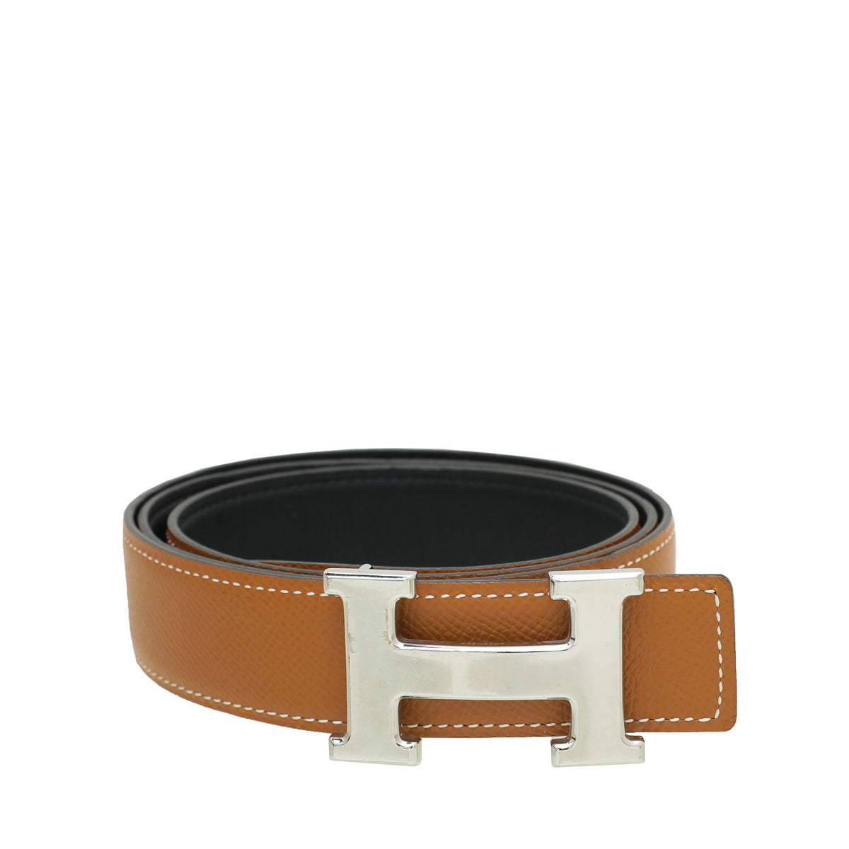 Hermes Bicolor H Buckle Reversible Belt 32-Hermes-THE CLOSET