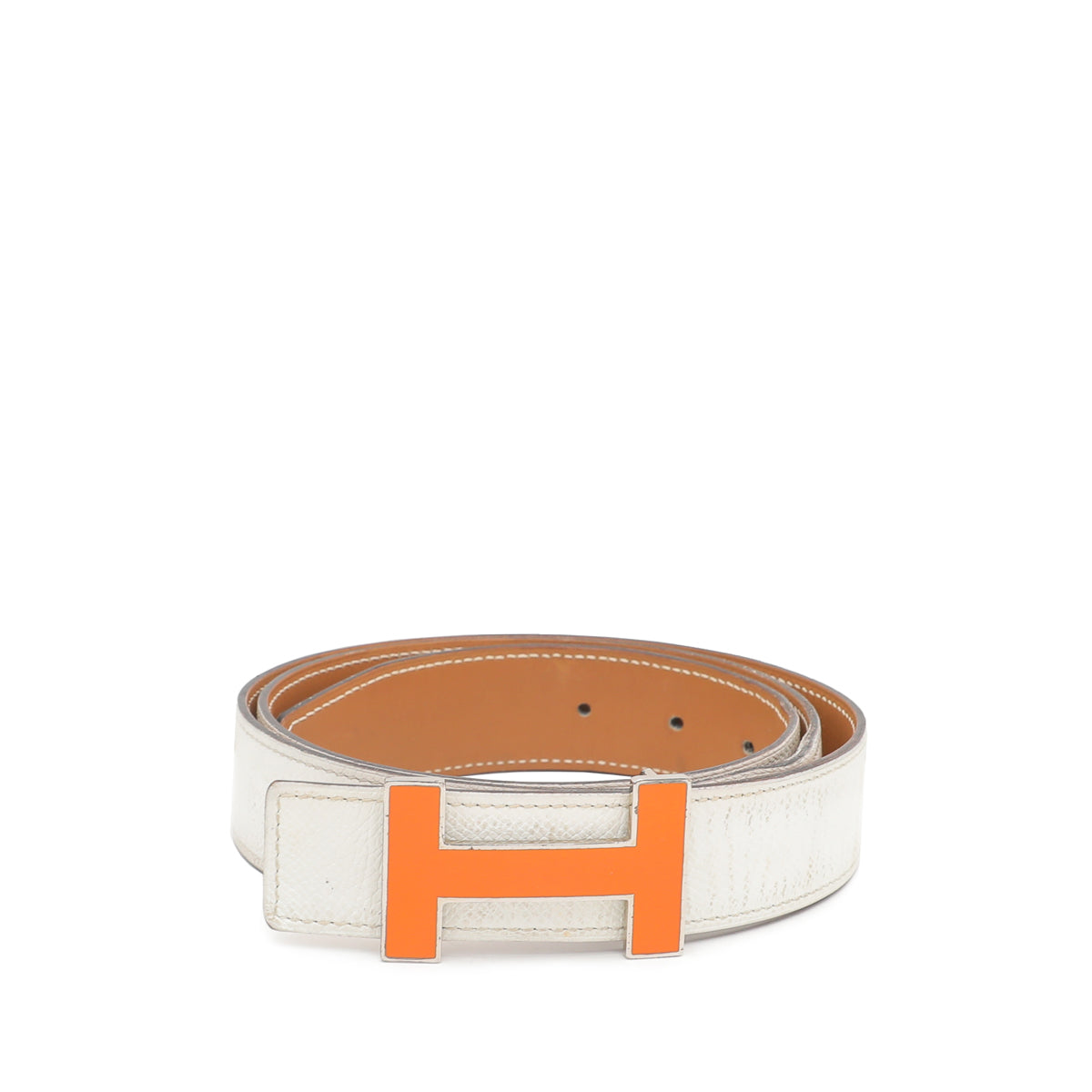 Hermes Bicolor H Buckle Reversible Belt 30-Hermes-THE CLOSET