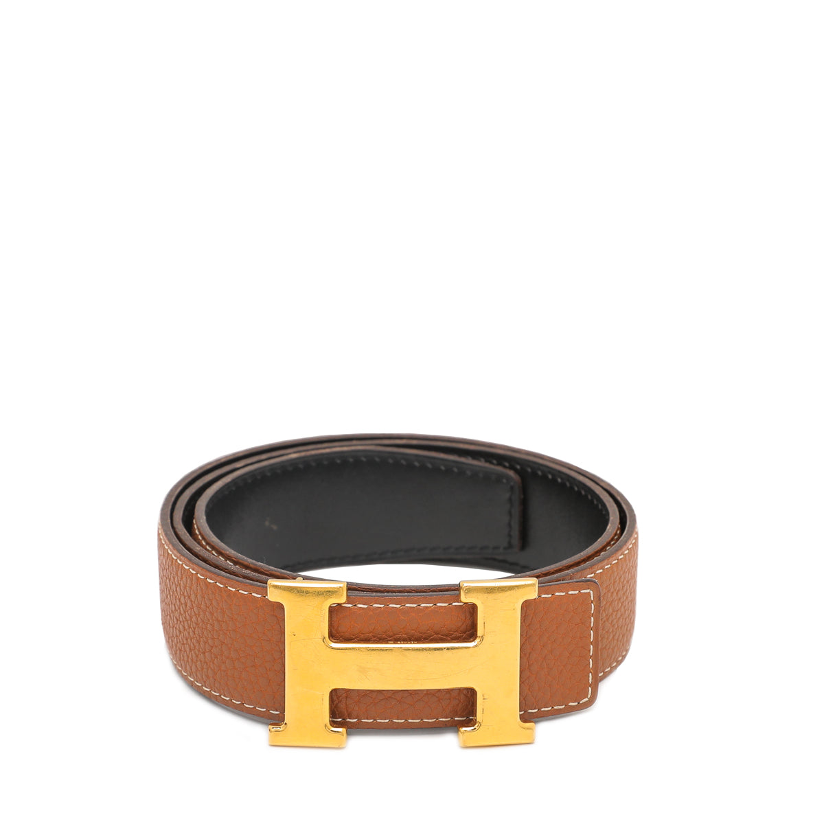 Hermes Bicolor H Buckle Reversible Belt 32