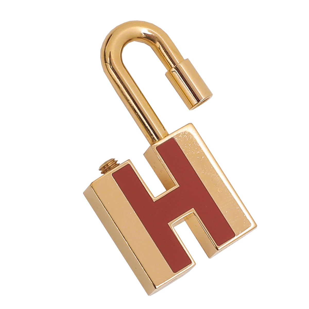 Hermes Orange H Laquer Cadenas Neon Lock-Hermes-THE CLOSET