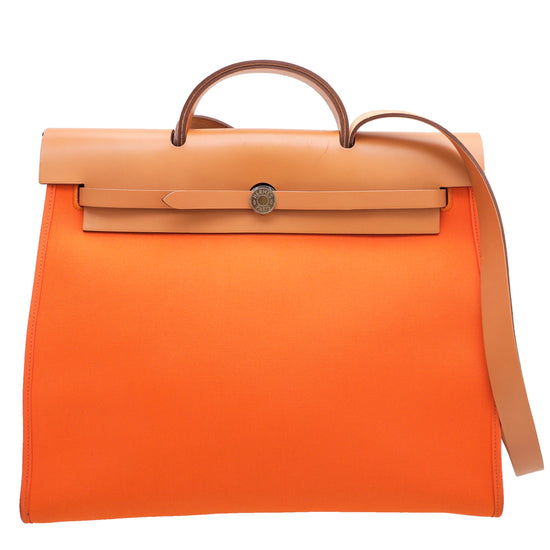 Hermes Orange Herbag GM Bag