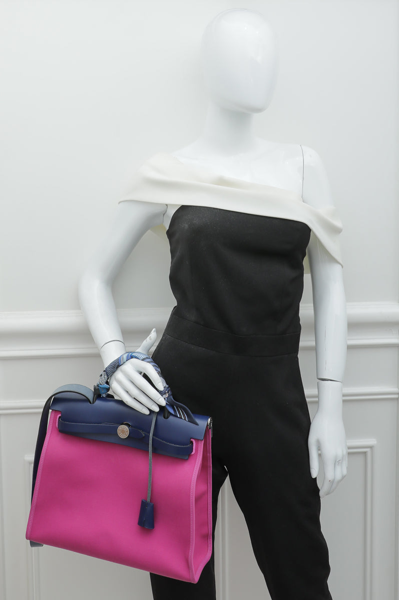 Hermes Bicolor Herbag PM Bag W- Twilly-Hermes-THE CLOSET