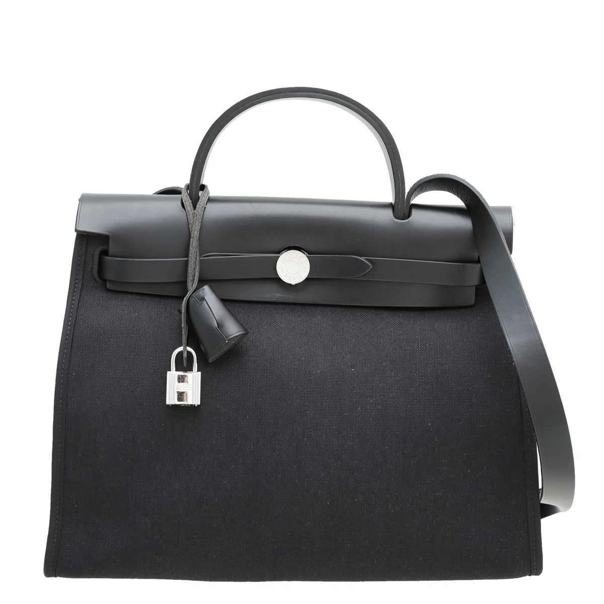 Hermes Noir Herbag Zip 31 PM Bag-Hermes-THE CLOSET