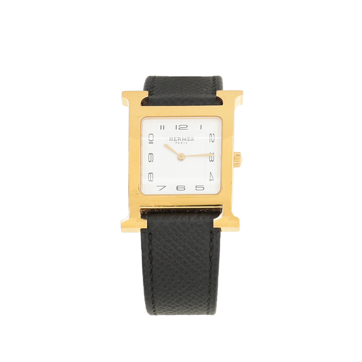 Hermes Gold Heure H Watch Medium-Hermes-THE CLOSET