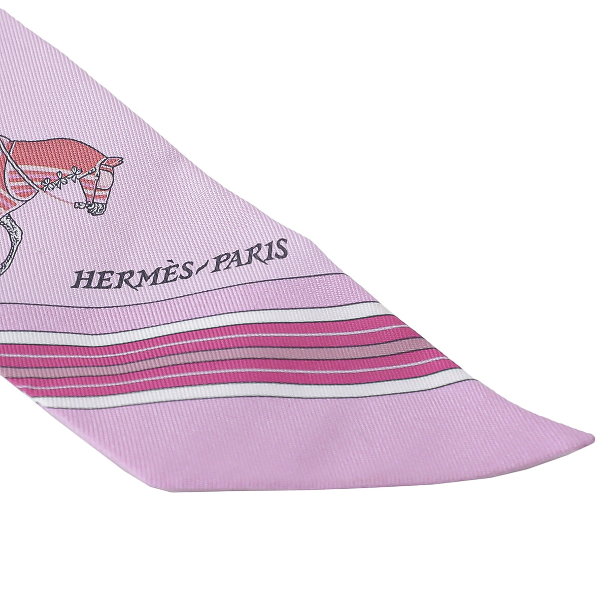 Hermes Bicolor Horses Printed Silk Twilly-Hermes-THE CLOSET