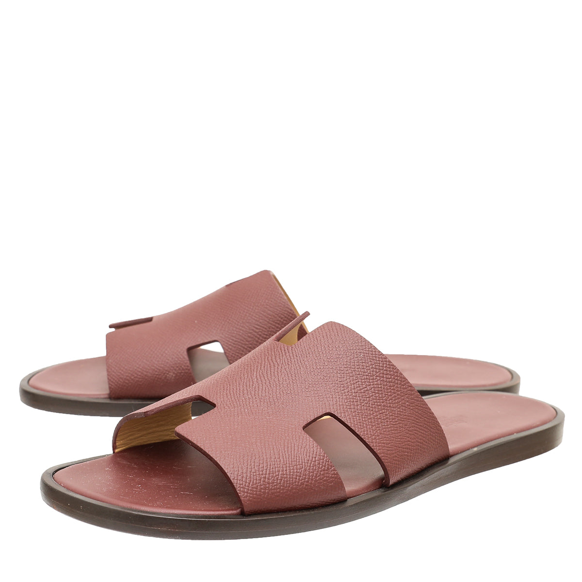 Hermes Rouge H Izmir Epsom Sandals 41.5-Hermes-THE CLOSET