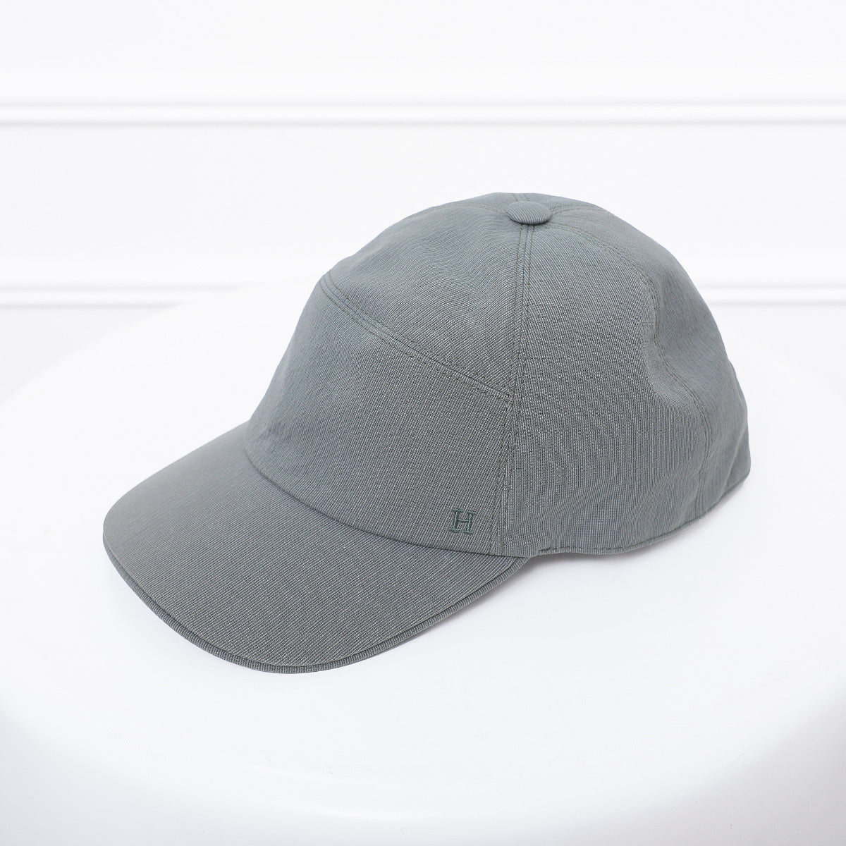 Hermes Eucalyptus Jump Men's Cap 61-Hermes-THE CLOSET