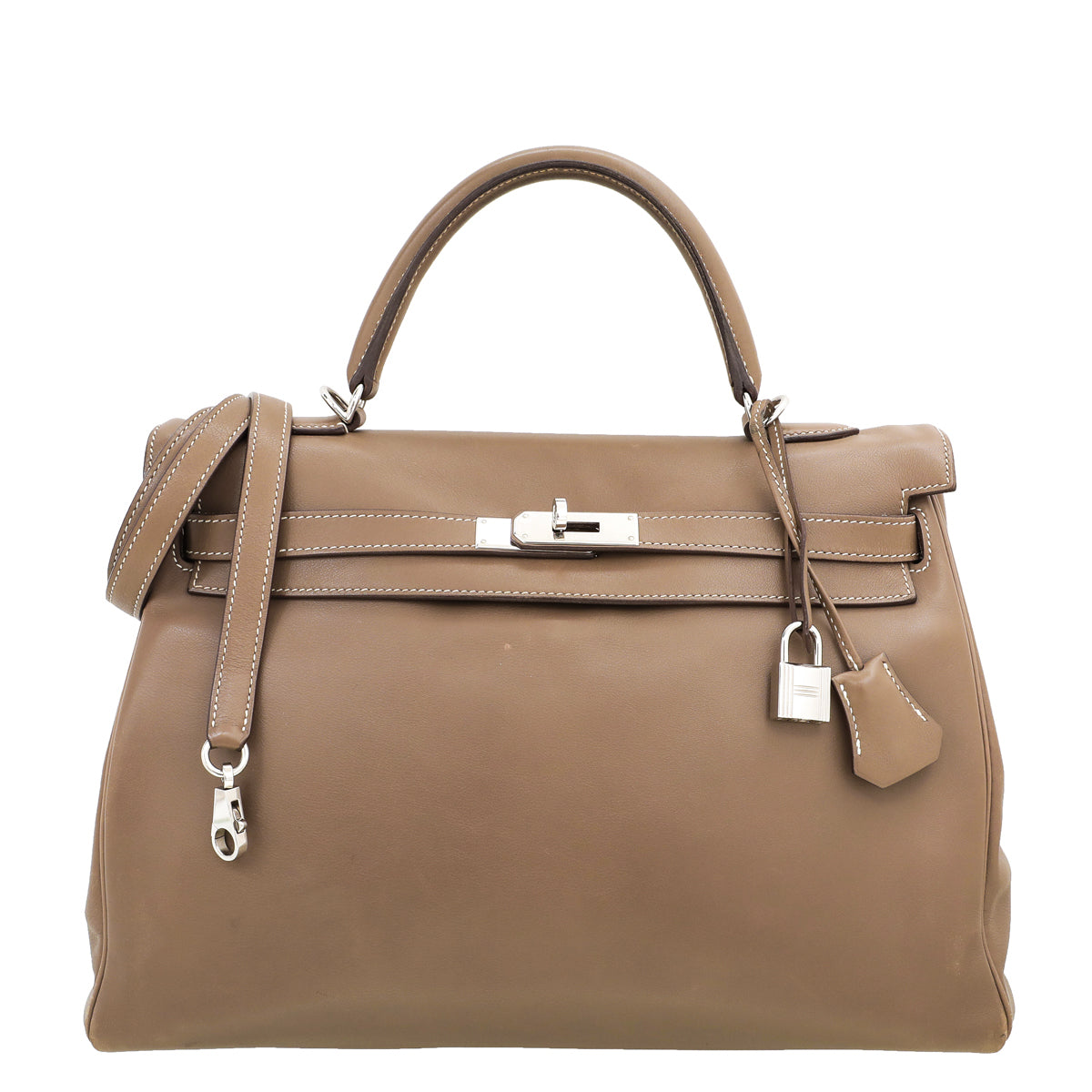 Hermes Etoupe Swift Kelly 35 Bag-Hermes-THE CLOSET