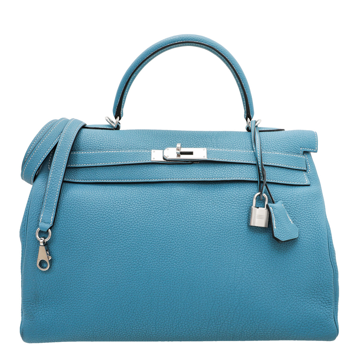 Hermes Blue Jean Togo Kelly 35 Bag-Hermes-THE CLOSET