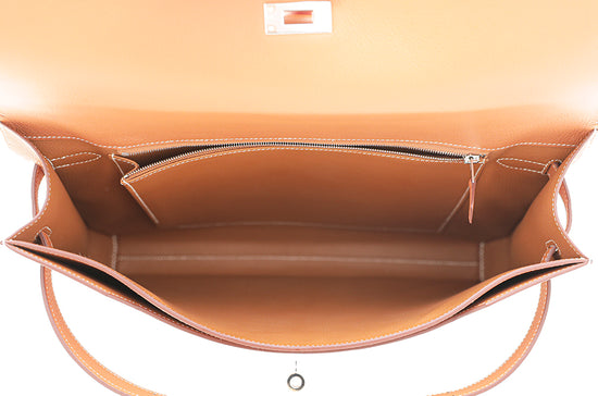 HERMES HERMES Kelly Depeche 34 Briefcase Epsom leather Orange Used