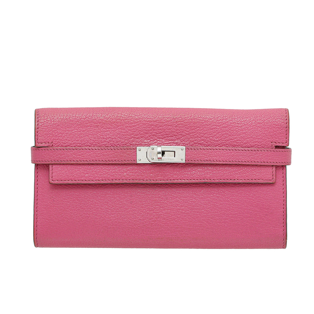 Hermes Rose Tyrien Kelly Mysore Wallet-Hermes-THE CLOSET