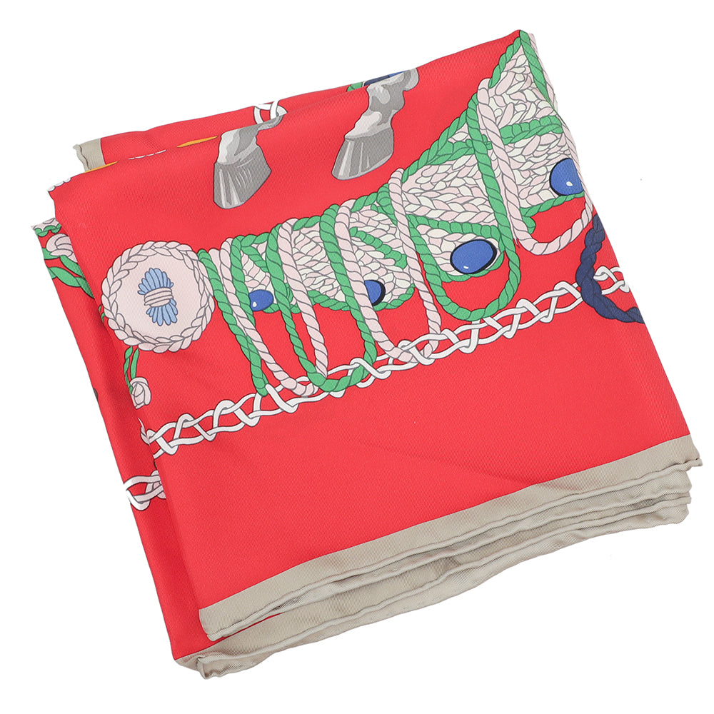 Hermes Multicolor Le Timbalier Silk Scarf-Hermes-THE CLOSET