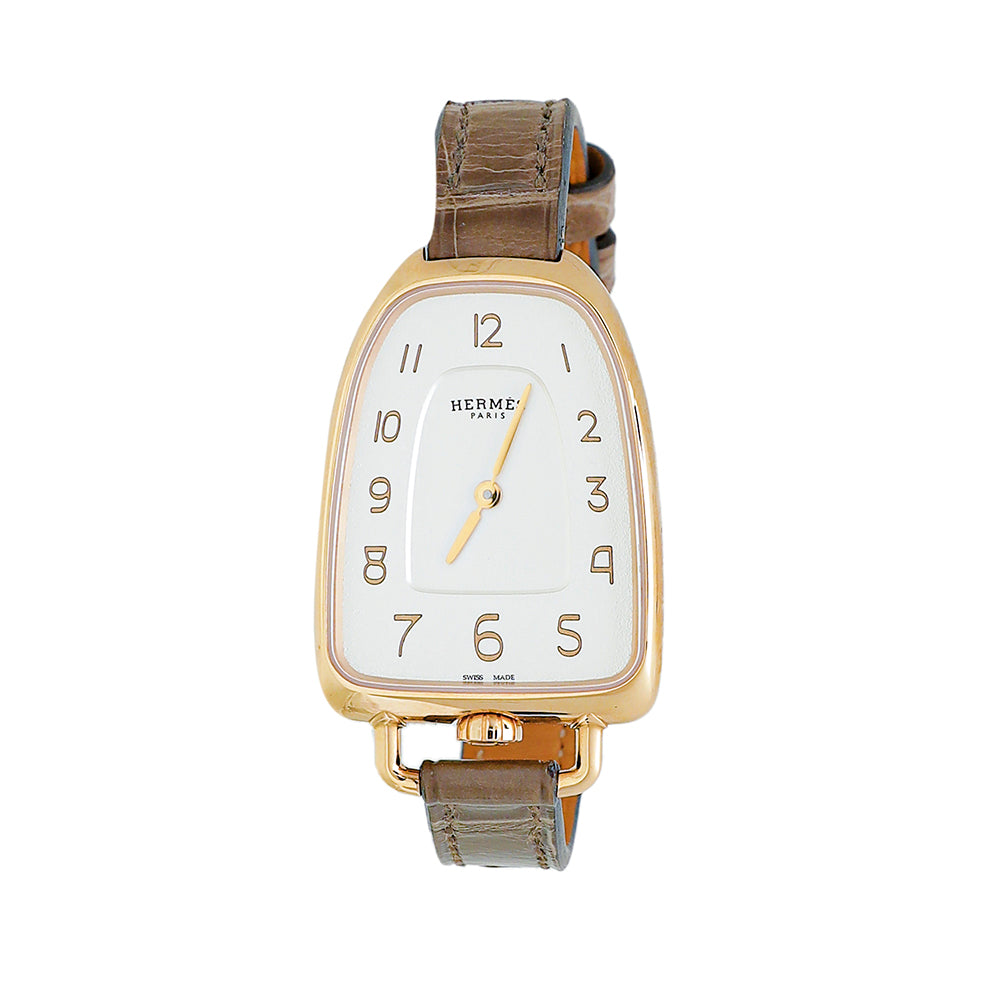 Hermes Rose Gold Galop d'Hermes 26mm watch-Hermes-THE CLOSET