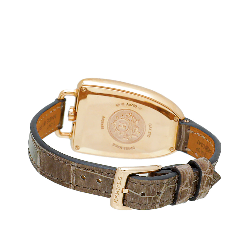 Hermes Rose Gold Galop d'Hermes 26mm watch