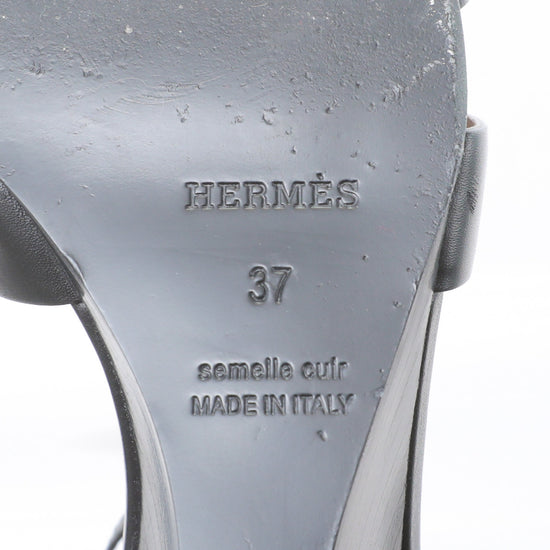 Hermes Black Legend Sandals 37