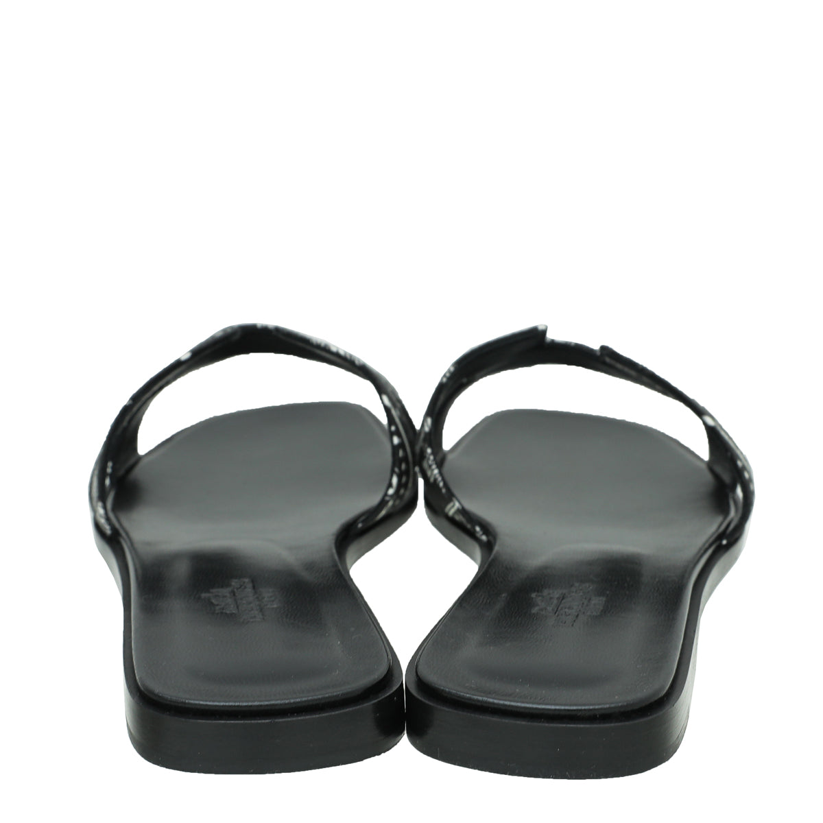 Hermes Noir Les Cles Bandana Pint Oran Sandals 38.5-Hermes-THE CLOSET