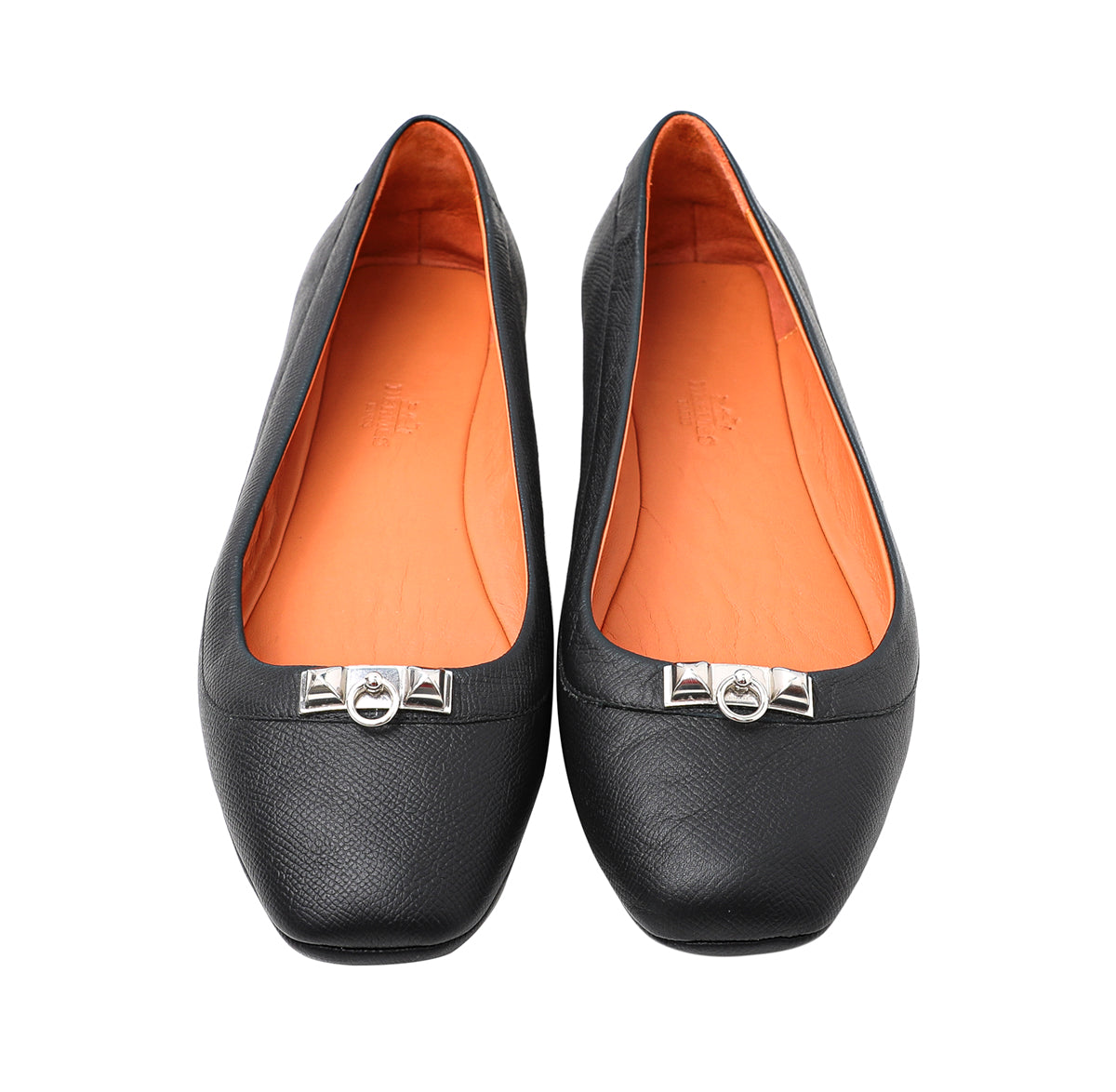 Hermes Noir Liberty Ballerina Flats 41-Hermes-THE CLOSET