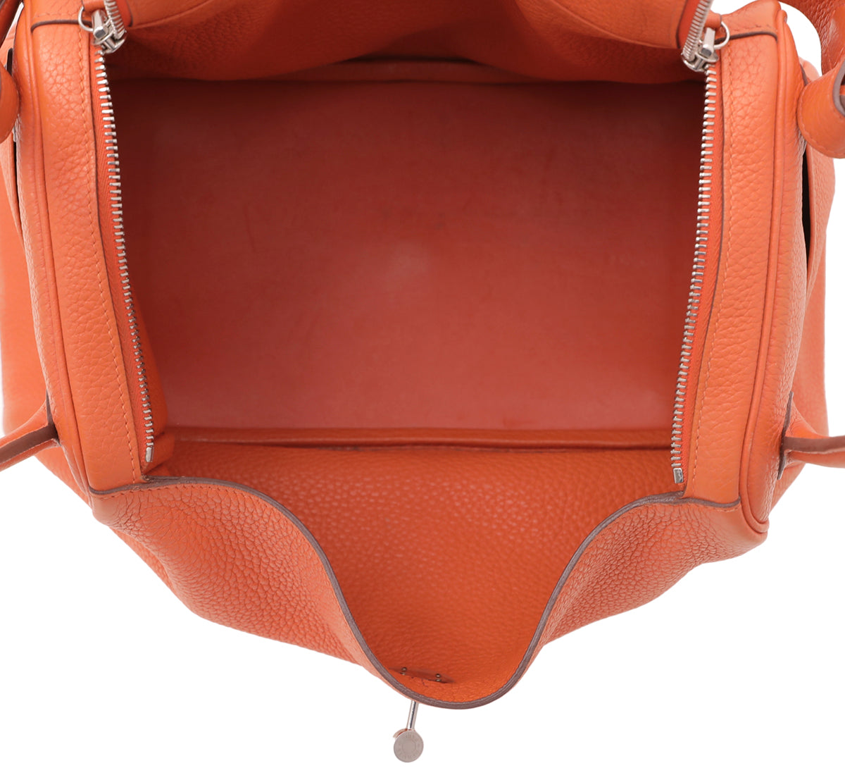 Hermes Orange Clemence Lindy 34 Bag-Hermes-THE CLOSET