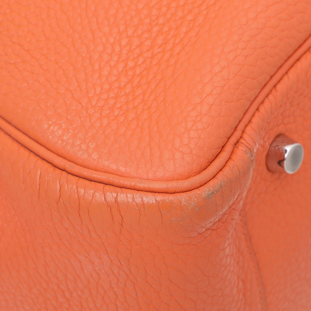 Hermes Orange Clemence Lindy 34 Bag-Hermes-THE CLOSET