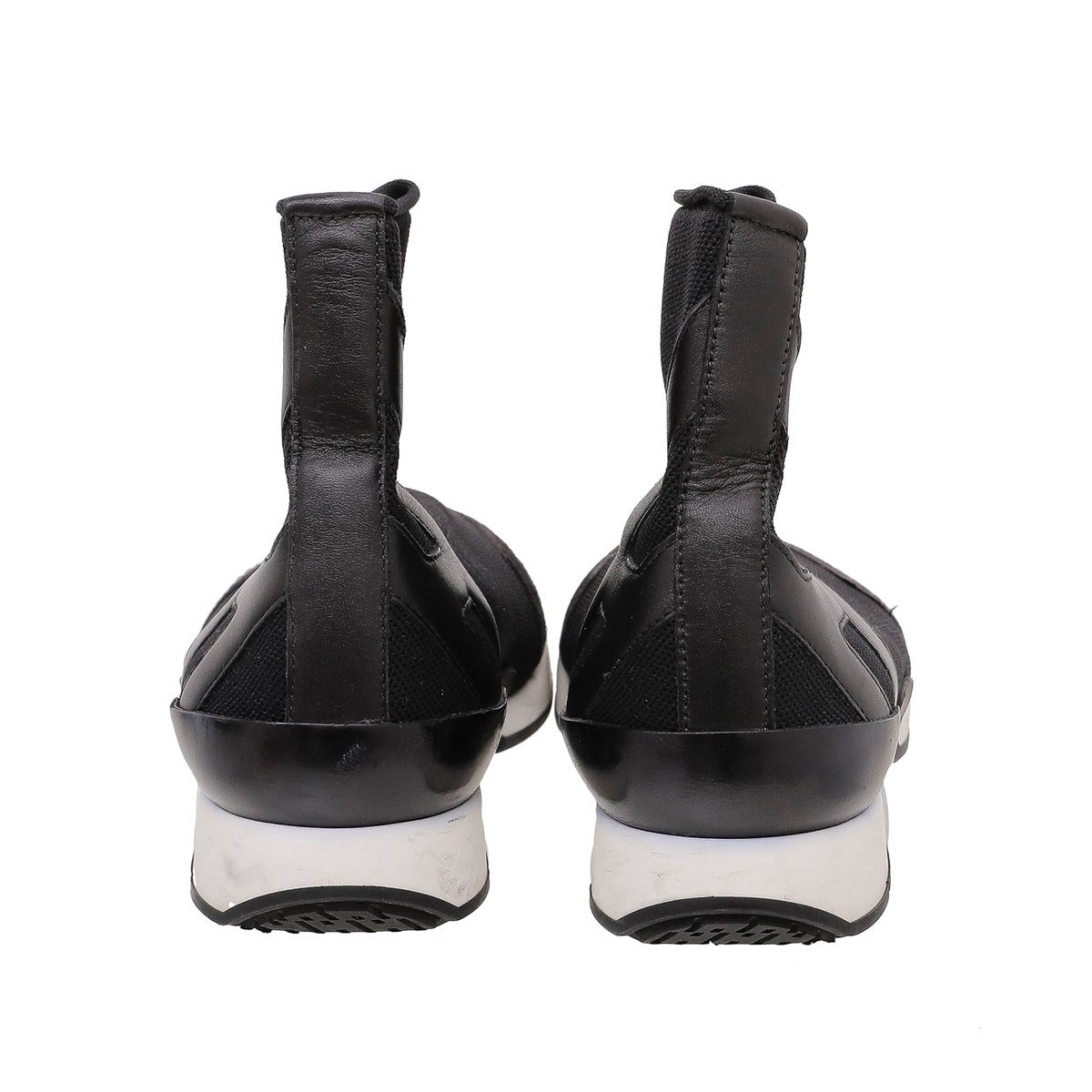 Hermes Black Mesh Calfskin Suede Soft Sneakers 36-Hermes-THE CLOSET