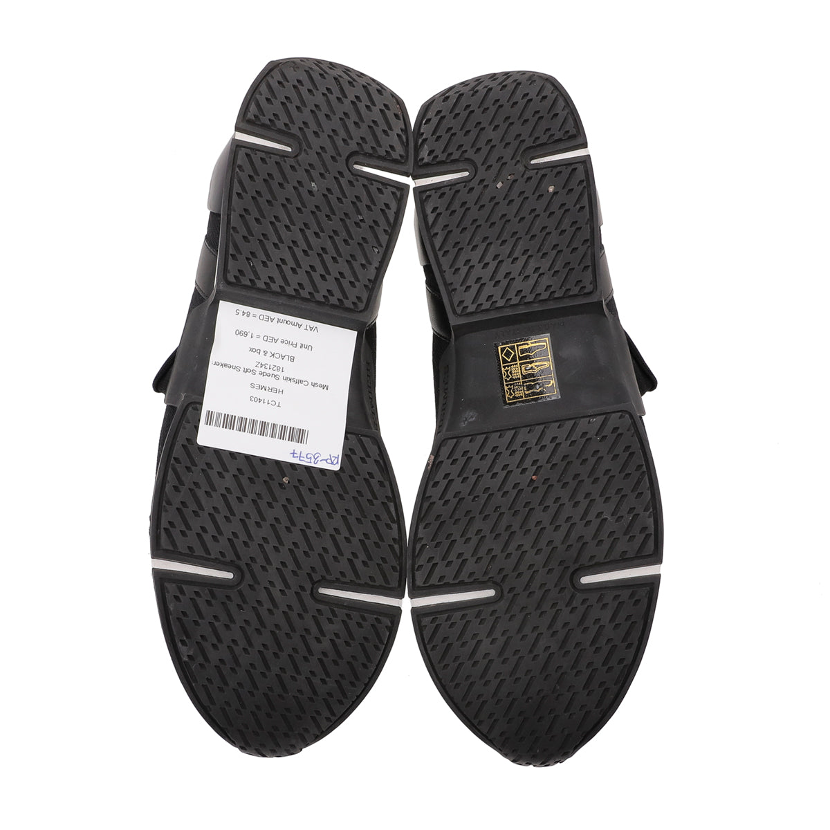 Hermes Black Mesh Calfskin Suede Soft Sneakers 36-Hermes-THE CLOSET