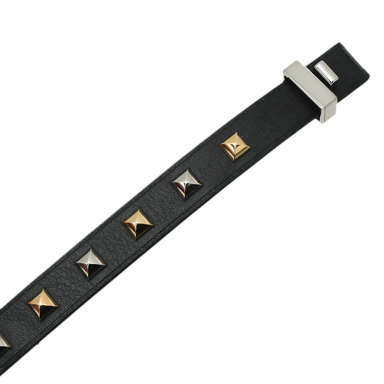 Hermes Noir Mini Dog Anneaux Bracelet