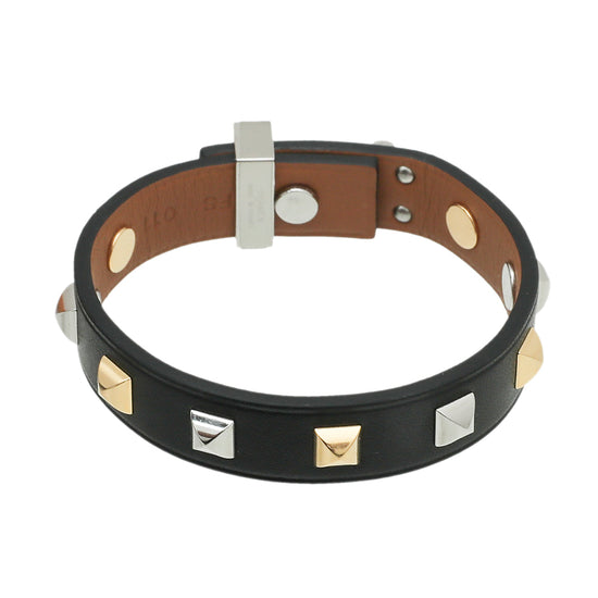 Hermes Noir Mini Dog Anneaux Bracelet