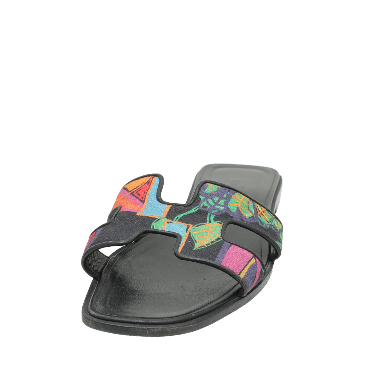 Hermes Multicolor Modernisme Tropical Oran Sandal 39.5-Hermes-THE CLOSET