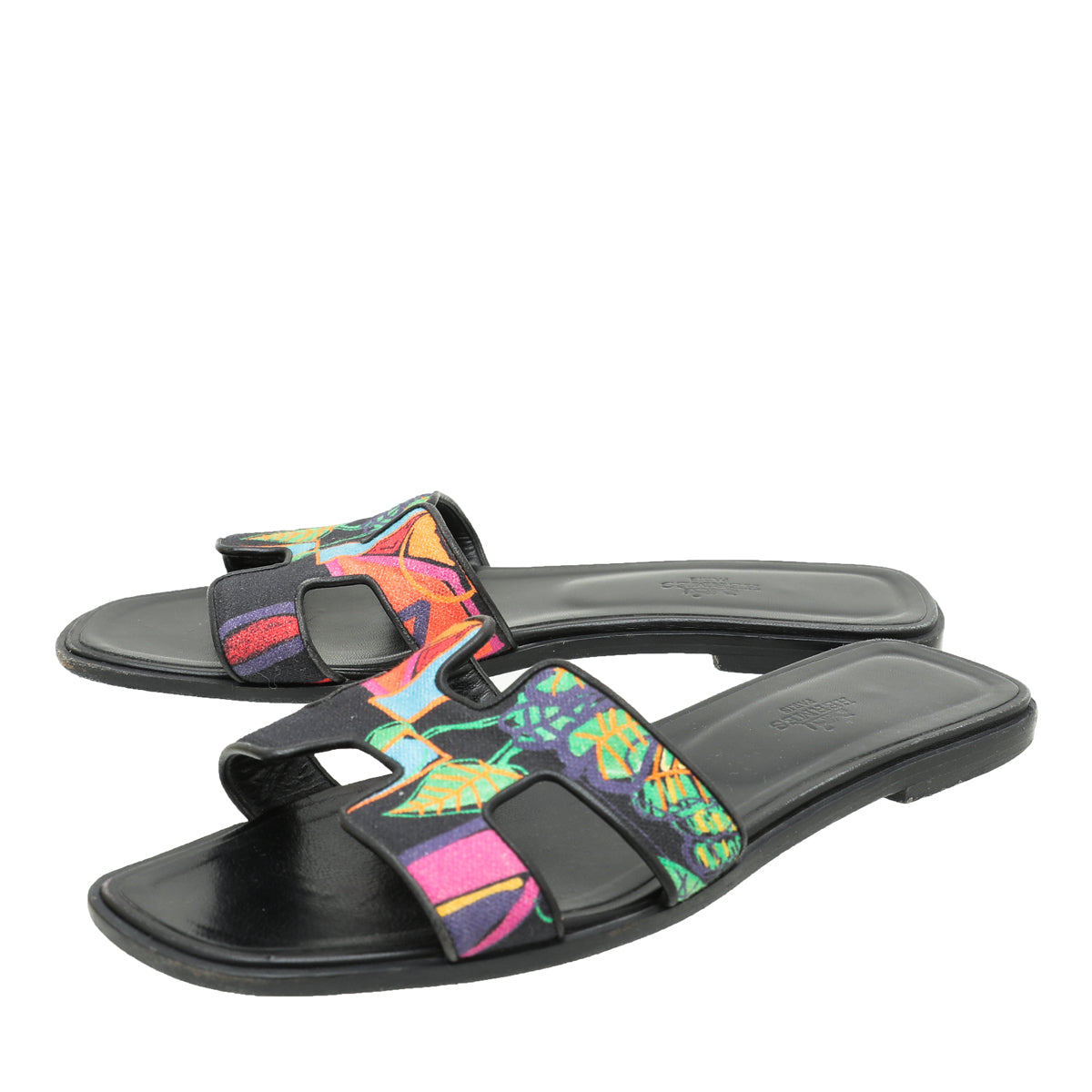 Hermes Multicolor Modernisme Tropical Oran Sandal 39.5-Hermes-THE CLOSET