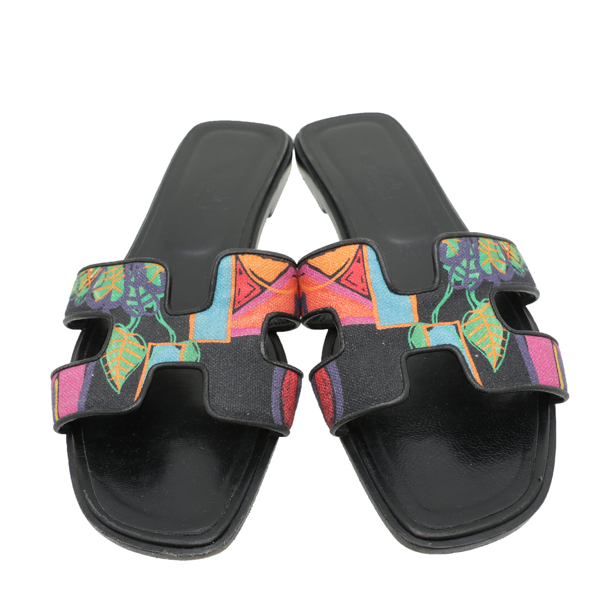 Hermes Multicolor Modernisme Tropical Oran Sandal 39.5-Hermes-THE CLOSET